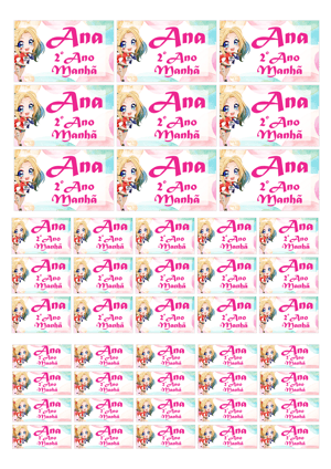 Etiqueta Volta ás Aulas Vinil Branco 21x29,7cm    