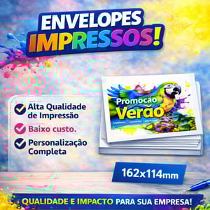 Envelope personalizado com a sua marca_162x114mm Papel Off-set 63g 162x114mm 4x0   