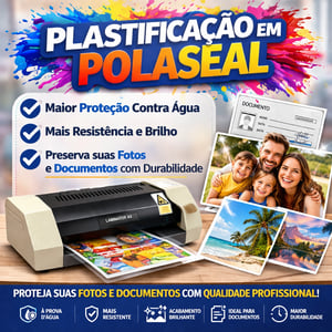 Plastificação Polaseal - 0,5mm - Papel A4 - 21x29,7cm  21x29,7    