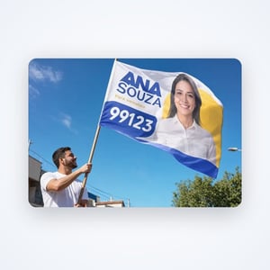 Bandeira em Tecido 100x70cm Tecido 100x70cm 4x0   