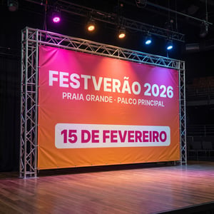Lona Impressa 380 Gr Lona 380 GR  Alta Resolução Brilho / Fosca Sem acabamento 