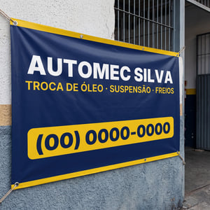 Banner 380 gr Lona 380 Gr  Alta Resolução Brilho / Fosco Madeira e cordinha 