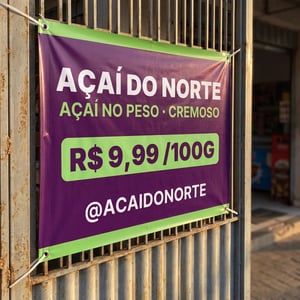 Banner 280 Gr Lona 280g   Brilho / Fosco Madeira e cordinha 