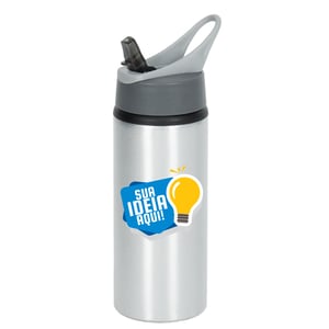 GARRAFA ALUMÍNIO BICO RETRATIL