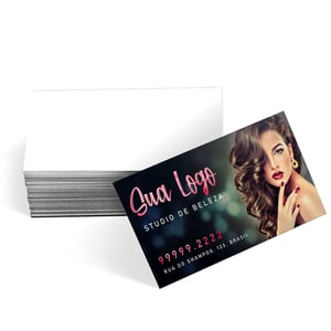 Cartão de Visita Couchê 300g - 4x0 - Verniz Localizado Frente Couchê 300g 8,8X4,8cm 4x0 Verniz Localizado Frente Corte Reto 
