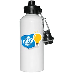 GARRAFA ALUMÍNIO DUAS TAMPAS Alumínio 600ml Sujeito a dísponibilidade de estoque  Personalizado por sublimação ou Gravação a Laser 