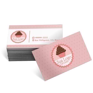 Cartão de Visita Couchê 300g - 4x4 - Sem Laminação/Verniz Couchê 300g 8,8X4,8cm 4x4 Sem Laminação e Sem Verniz Corte Reto 