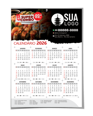 Calendário de Parede 2026