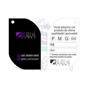 Tag Personalizada 8x5 couche 250g