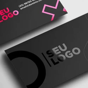 Cartão de Visita 300g Fosco Couchê 300g 9x5cm  Laminação Fosca Corte Reto 