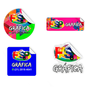 Adesivo Corte Especial Vinil brilho ou Fosco Sob. Medida 4x0  Meio corte 
