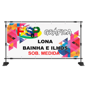 Lona bainha e ilhós Lona 440G Sob. Medida 4x0  Bainha e Ilhós 