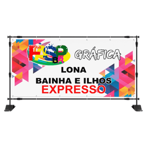 Lona Bainha e Ilhos EXPRESSO Lona 440G  4x0  Bainha e Ilhós 