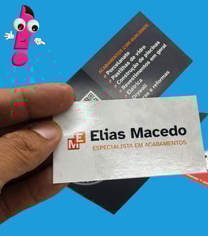 Cartão de visita - Verniz Total Frente - Colorido Frente e Verso