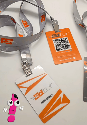 Crachá Personalizado Frente e Verso Plástico 54x85mm 4x1  CANTOS ARREDONDADOS | CORTE OVOIDE 