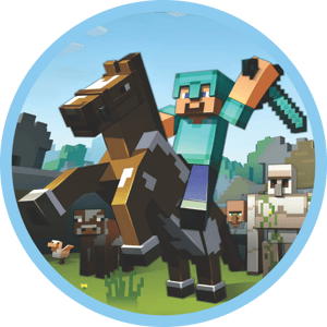 CAPA PAINEL REDONDO MINECRAFT | TECIDO PREMIUM  | VÁRIOS MODELOS - 1.50X1.50M E 50X50CM