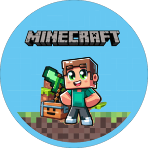 CAPA PAINEL REDONDO MINECRAFT | TECIDO PREMIUM  | VÁRIOS MODELOS - 1.50X1.50M E 50X50CM