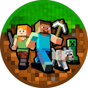 CAPA PAINEL REDONDO MINECRAFT | TECIDO PREMIUM  | VÁRIOS MODELOS - 1.50X1.50M E 50X50CM