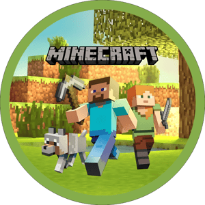 CAPA PAINEL REDONDO MINECRAFT | TECIDO PREMIUM  | VÁRIOS MODELOS - 1.50X1.50M E 50X50CM