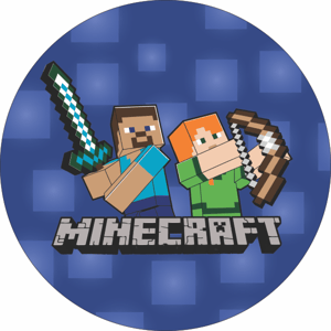 CAPA PAINEL REDONDO MINECRAFT | TECIDO PREMIUM  | VÁRIOS MODELOS - 1.50X1.50M E 50X50CM