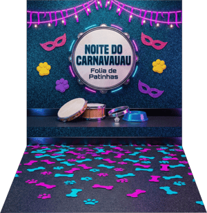 CAPA FUNDO FOTOGRÁFICO PET CARNAVAL | TECIDO PREMIUM  | VÁRIOS MODELOS. - 1.20X1.70M