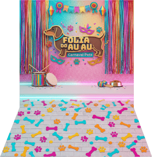 CAPA FUNDO FOTOGRÁFICO PET CARNAVAL | TECIDO PREMIUM  | VÁRIOS MODELOS. - 1.20X1.70M