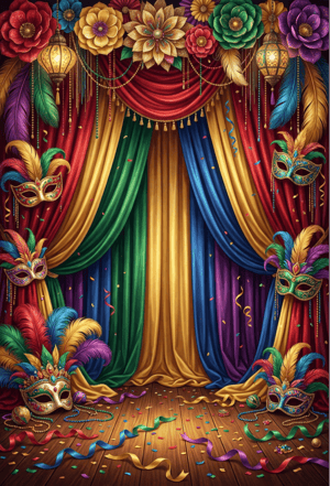 CAPA FUNDO FOTOGRÁFICO VERTICAL CARNAVAL | TECIDO PREMIUM  | VÁRIOS MODELOS - 1.50X2.20M