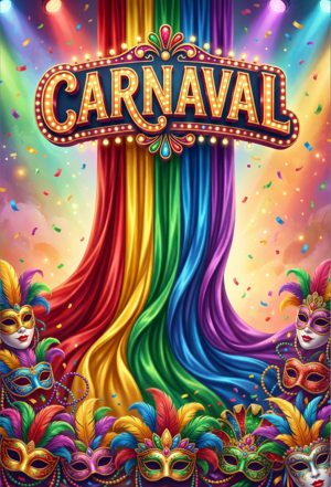 CAPA FUNDO FOTOGRÁFICO VERTICAL CARNAVAL | TECIDO PREMIUM  | VÁRIOS MODELOS - 1.50X2.20M