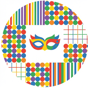 CAPA PAINEL REDONDO CARNAVAL | TECIDO PREMIUM  | VÁRIOS MODELOS - 1.50X1.50M E 50X50CM