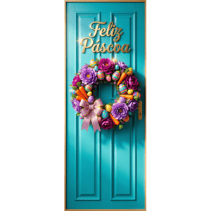 CAPA PAINEL PORTA PÁSCOA COELHO| TECIDO PREMIUM  | VÁRIOS MODELOS - 85cm x 2.10M