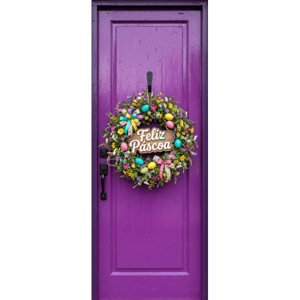 CAPA PAINEL PORTA PÁSCOA COELHO| TECIDO PREMIUM  | VÁRIOS MODELOS - 85cm x 2.10M