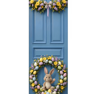 CAPA PAINEL PORTA PÁSCOA COELHO| TECIDO PREMIUM  | VÁRIOS MODELOS - 85cm x 2.10M