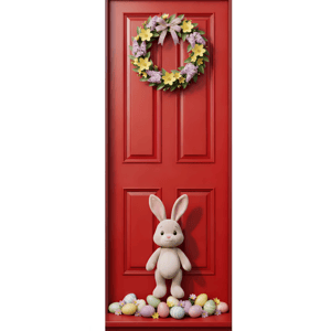 CAPA PAINEL PORTA PÁSCOA COELHO| TECIDO PREMIUM  | VÁRIOS MODELOS - 85cm x 2.10M