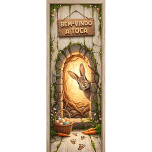 CAPA PAINEL PORTA PÁSCOA COELHO| TECIDO PREMIUM  | VÁRIOS MODELOS - 85cm x 2.10M
