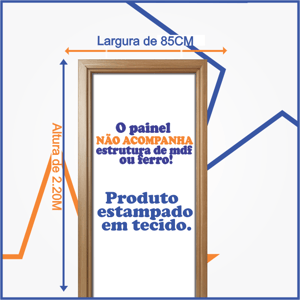 CAPA PAINEL PORTA CARNAVAL | TECIDO PREMIUM  | VÁRIOS MODELOS - 85cm x 2.10M