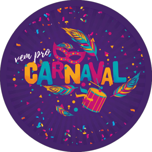 CAPA PAINEL REDONDO CARNAVAL | TECIDO PREMIUM  | VÁRIOS MODELOS - 1.50X1.50M E 50X50CM