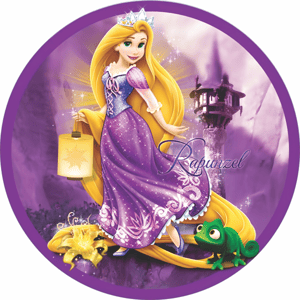 CAPA PAINEL REDONDO PRINCESA RAPUNZEL ENROLADOS | TECIDO PREMIUM  | VÁRIOS MODELOS - 1.50X1.50M E 50X50CM