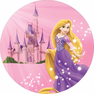 CAPA PAINEL REDONDO PRINCESA RAPUNZEL ENROLADOS | TECIDO PREMIUM  | VÁRIOS MODELOS - 1.50X1.50M E 50X50CM