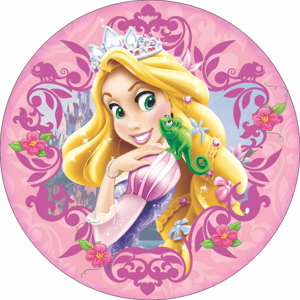 CAPA PAINEL REDONDO PRINCESA RAPUNZEL ENROLADOS | TECIDO PREMIUM  | VÁRIOS MODELOS - 1.50X1.50M E 50X50CM