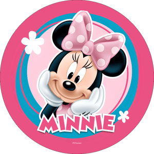 CAPA PAINEL REDONDO MINNIE | TECIDO PREMIUM  | VÁRIOS MODELOS - 1.50X1.50M E 50X50CM