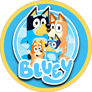 CAPA PAINEL REDONDO BLUEY | TECIDO PREMIUM  | VÁRIOS MODELOS - 1.50X1.50M E 50X50CM