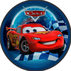 CAPA PAINEL REDONDO CARROS MCQUEEN | TECIDO PREMIUM  | VÁRIOS MODELOS - 1.50X1.50M E 50X50CM