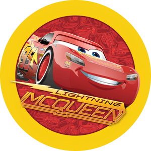 CAPA PAINEL REDONDO CARROS MCQUEEN | TECIDO PREMIUM  | VÁRIOS MODELOS - 1.50X1.50M E 50X50CM