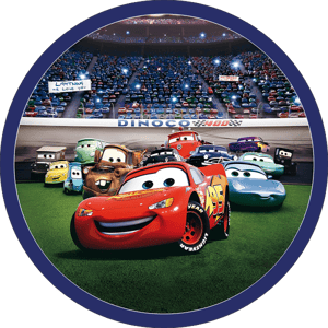 CAPA PAINEL REDONDO CARROS MCQUEEN | TECIDO PREMIUM  | VÁRIOS MODELOS - 1.50X1.50M E 50X50CM