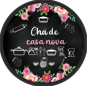 CAPA PAINEL REDONDO CHÁ DE PANELA E CHÁ DE CASA NOVA | TECIDO PREMIUM  | VÁRIOS MODELOS - 1.50X1.50M E 50X50CM
