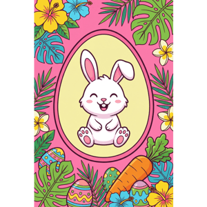 CAPA FUNDO FOTOGRÁFICO VERTICAL PÁSCOA COELHO | TECIDO PREMIUM  | VÁRIOS MODELOS - 1.50X2.20CM