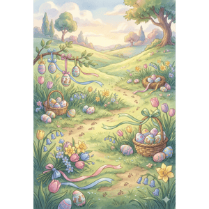 CAPA FUNDO FOTOGRÁFICO VERTICAL PÁSCOA COELHO | TECIDO PREMIUM  | VÁRIOS MODELOS - 1.50X2.20CM