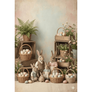 CAPA FUNDO FOTOGRÁFICO VERTICAL PÁSCOA COELHO | TECIDO PREMIUM  | VÁRIOS MODELOS - 1.50X2.20CM