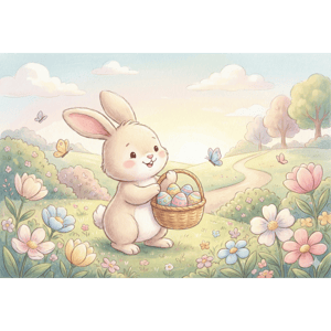 CAPA FUNDO FOTOGRÁFICO HORIZONTAL PÁSCOA COELHO| TECIDO PREMIUM  | VÁRIOS MODELOS - 2.20X1.50M