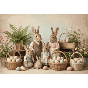 CAPA FUNDO FOTOGRÁFICO HORIZONTAL PÁSCOA COELHO| TECIDO PREMIUM  | VÁRIOS MODELOS - 2.20X1.50M